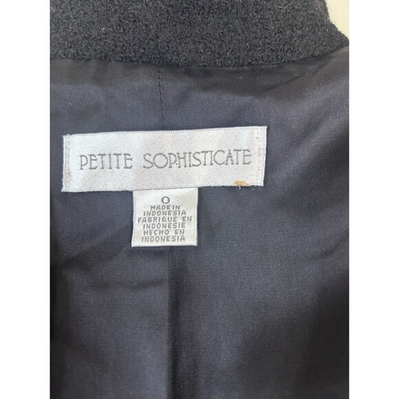 Petite Sophisticate Women's Wool Blend Boucle Lined Jacket  Black Size 0 - Picture 6 of 9